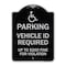 Signmission Parking Vehicle Id Required Up to $200 Fine for Violation Heavy-Gauge Alum, 24" x 18", BS-1824-23350 A-DES-BS-1824-23350 - alternate 1